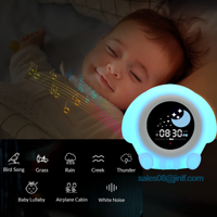 Expressions personnalisées Horloges pour chambre d'enfant Soleil Lune Rise Réveil pour enfants Veilleuse pour enfants avec réveil