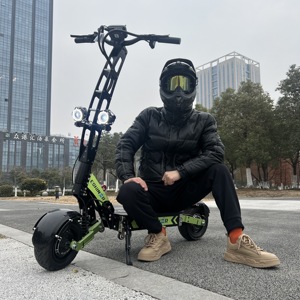 Scooter Eléctrico Plegable para Adultos, Dos Ruedas, Neumático de 11 Pulgadas, Batería de Litio de 60V 30AH 40AH, Motor Dual Tipo C de 6000W - Product Image 4