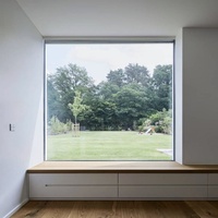 Ventana Panorámica Grande de Alta Calidad y Lujo, Ventanas de Piso a Techo, Ventana Fija de Aluminio