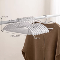 Cintres en plastique à col court pour la vente en gros, avec épaules profilées et barres inférieures, pour manteaux, robes et rangement de garde-robe