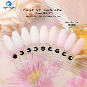 HEMA & TPO FREE Daisy Pink Rubber Base Coat Environmentally Milky Nude Base Gel Polish Pink <b>Brush</b> on Base Coat Gel Private Label - Product Image 3