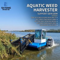 Récolteuse d'algues aquatiques certifiée CE, unité de récolte de roseaux et de plantes aquatiques pour la gestion des voies navigables intérieures