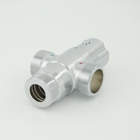 Robinet mélangeur thermostatique à poignée unique en chrome DN32 de 1 1/4 pouces, robinet mélangeur de douche en laiton pour salle de bain, chauffe-eau solaire électrique