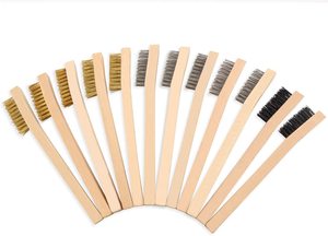 7.8 pouces <span class=keywords><strong>laiton</strong></span>/fil/Nylon brosses de <span class=keywords><strong>nettoyage</strong></span> en forme de brosse à dents en hêtre manche en bois brosse de détail pour le <span class=keywords><strong>nettoyage</strong></span> ménager lourd et léger - Product Image 2