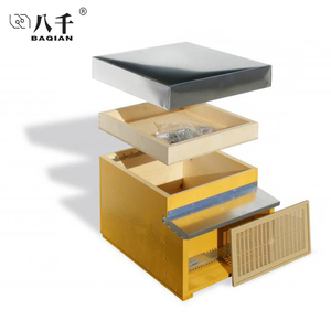 Equipo de apicultura BAQIAN Caja de <span class=keywords><strong>colmena</strong></span> de abeja de madera Dadant Blatt europea - Product Image 4