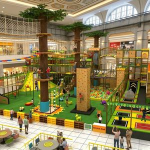 Parco Giochi Commerciale Indoor a Tema Giungla FEC Adventure con Percorso Integrato su Rotaie Alte, Parete da Arrampicata e Parco Trampolini per Centri Commerciali - Product Image 1