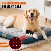 Enveloppe de luminothérapie LED rouge pour pattes de chien, soin des pattes d'animaux, avec minuterie 20 minutes, pour la récupération post-chirurgicale