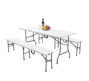 Wholesale Hot Sale Event <b>Folding</b> Portable Fold-in-half <b>Table</b> and Chair Set 6ft - Product Image 4