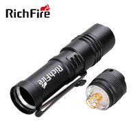 RichFire programmable trois modes lumière forte/flash/faible LED 350 lumen lumière blanche avec clip