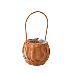 Rattan Flower <b>Basket</b> Handmade With Handle Rectangle Shape For Home Decor Shandong Origin - Product Image 4