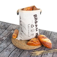 Sac de courses réutilisable en tissu de coton avec doublure en TPU pour pain français, imprimé personnalisé