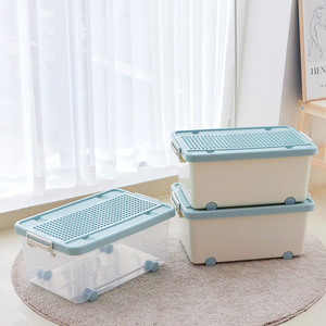 Caja de Almacenamiento Transparente de Gran Capacidad (35L) para Juguetes de Niños, Bloques de Construcción, con Tapa, Contenedor Multiusos de PP para Ropa del Hogar - Product Image 3