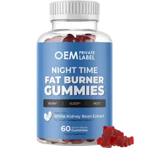 Ekstrak kacang merah putih Label pribadi kustom mendorong penurunan berat badan waktu malam pembakar lemak Gummies untuk metabolisme tidur Booster