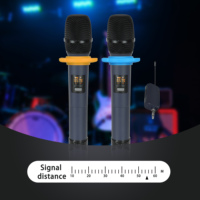 Système de microphone sans fil professionnel UHF-215, microphones sans fil portatifs en plastique pour studio et karaoké