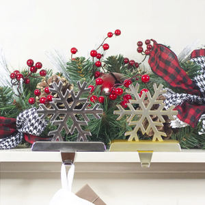 <b>Stocking</b> Holder for <b>Christmas</b> Decor Best Seller Gold and Nickel Aluminium - Product Image 1