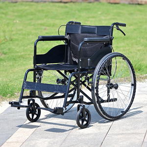 Fauteuil roulant manuel avec roues de 24 pouces, pliable, léger, aide à la mobilité pour personnes âgées et handicapées - Product Image 3
