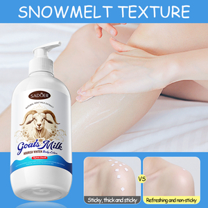 Lotion pour le corps blanchissante au <span class=keywords><strong>lait</strong></span> de chèvre SADOER de marque privée OEM vente en gros de lotion pour le corps nourrissante et raffermissante à la niacinamide biologique - Product Image 6