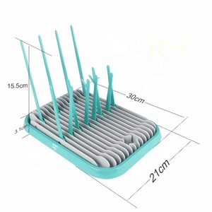 Séchoir à biberons portable multifonction pliable pour bébé avec brosse, idéal pour la cuisine - Product Image 2