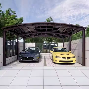 Fabrication abri d'auto en aluminium, abri de stationnement avec toit arqué, à vendre, abri d'auto extérieur autoportant en aluminium - Product Image 2