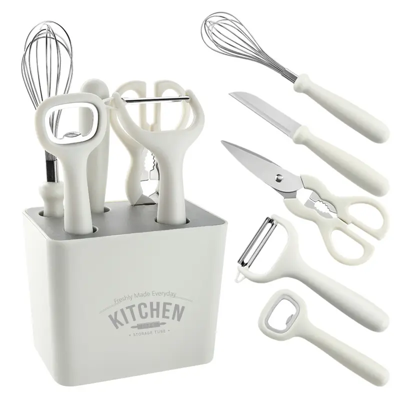 Home Kitchen 5-teiliges Gadgets-Set Ausgefallene Haushalts küchen utensilien Edelstahl-Küchen werkzeugset mit Schäl öffner schere