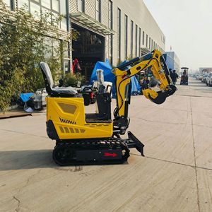 Mini-excavatrice sur chenilles jaune de 1,5 tonne, chargeuse compacte sur chenilles pour travaux de terrassement en ferme et en verger - Product Image 4