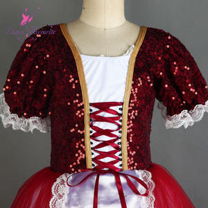 Vente chaude costume de danse de ballet manches bouffantes robe en dentelle à paillettes <span class=keywords><strong>jupe</strong></span> <span class=keywords><strong>tutu</strong></span> romantique 19846 - Product Image 5