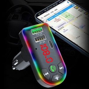 Kit de coche inalámbrico por <span class=keywords><strong>Bluetooth</strong></span> 3.1A 2 USB C tipo C PD, cargador de coche, modulador FM, reproductor Mp3, transmisor FM - Product Image 4