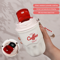 Mug intelligent en acier inoxydable 304 avec affichage de la température, tasse à café à double paroi sous vide pour la maison, le bureau et le quotidien