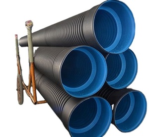 SN8 double wall corrugated HDPE plastic culvert pipe