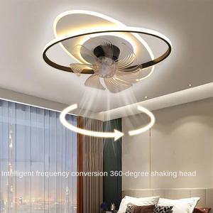 Multi Rings avec ventilateur Salon Salle à manger Plafonnier Creative Modern Bedroom LED Plafonniers pour la décoration intérieure Éclairage - Product Image 5