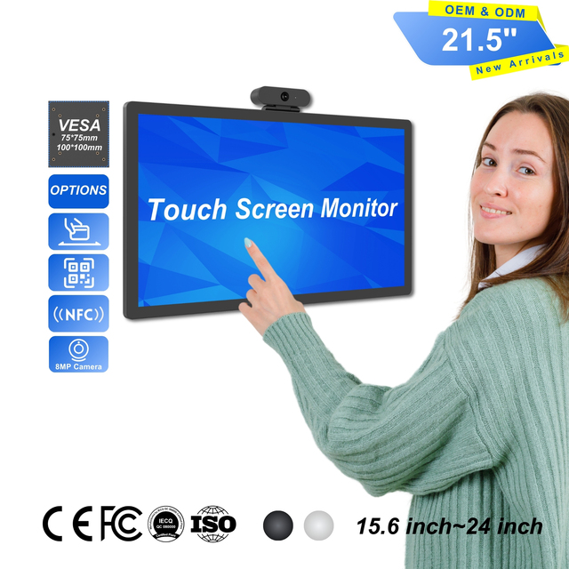 15.6" 21.5" 24"Inch Touch Screen Monitors Interactive Lcd Display Touchscreen Monitors Full HD Panel PC for Wall Mounted