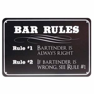 20x30cm Bar Rules Vintage Tin Signs Retro Wall Art Poster 3D Garage Gas <span class=keywords><strong>Station</strong></span> Decorative Tyr Service Custom UV Metal Poster - Product Image 4
