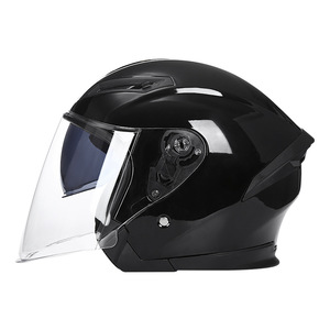 Casco de media cara ABS con doble visera y diseño sencillo para motocicleta y bicicleta eléctrica - Product Image 1