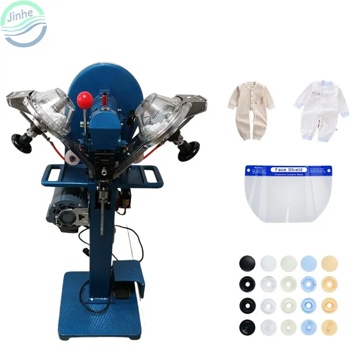 Electric plastic fabric snap button press fastener attaching machine prong metal snap button fasten fastening fixing machine