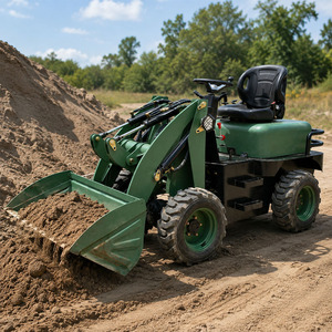 Cargadora de Ruedas Eléctrica Compacta Multifuncional de 1000 kg con Tracción en las Cuatro Ruedas, Motor y Bomba PLC para Trabajos de Movimiento de Tierras - Product Image 1
