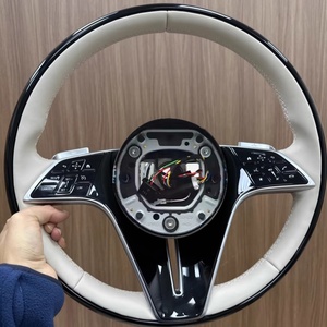 Volant en cuir pleine fleur, modèle papillon, nouvelle version améliorée, pour <span class=keywords><strong>Mercedes</strong></span> Benz W213 W209 W221 W205 W204 W176 W177 W222 - Product Image 3