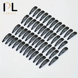 Rắn màu đen 5cm cô gái cơ bản kim loại tóc Clip thời trang mini Snap tóc barrette phụ kiện tùy chỉnh trẻ em BB tạo kiểu tóc hairgrips - Product Image 1