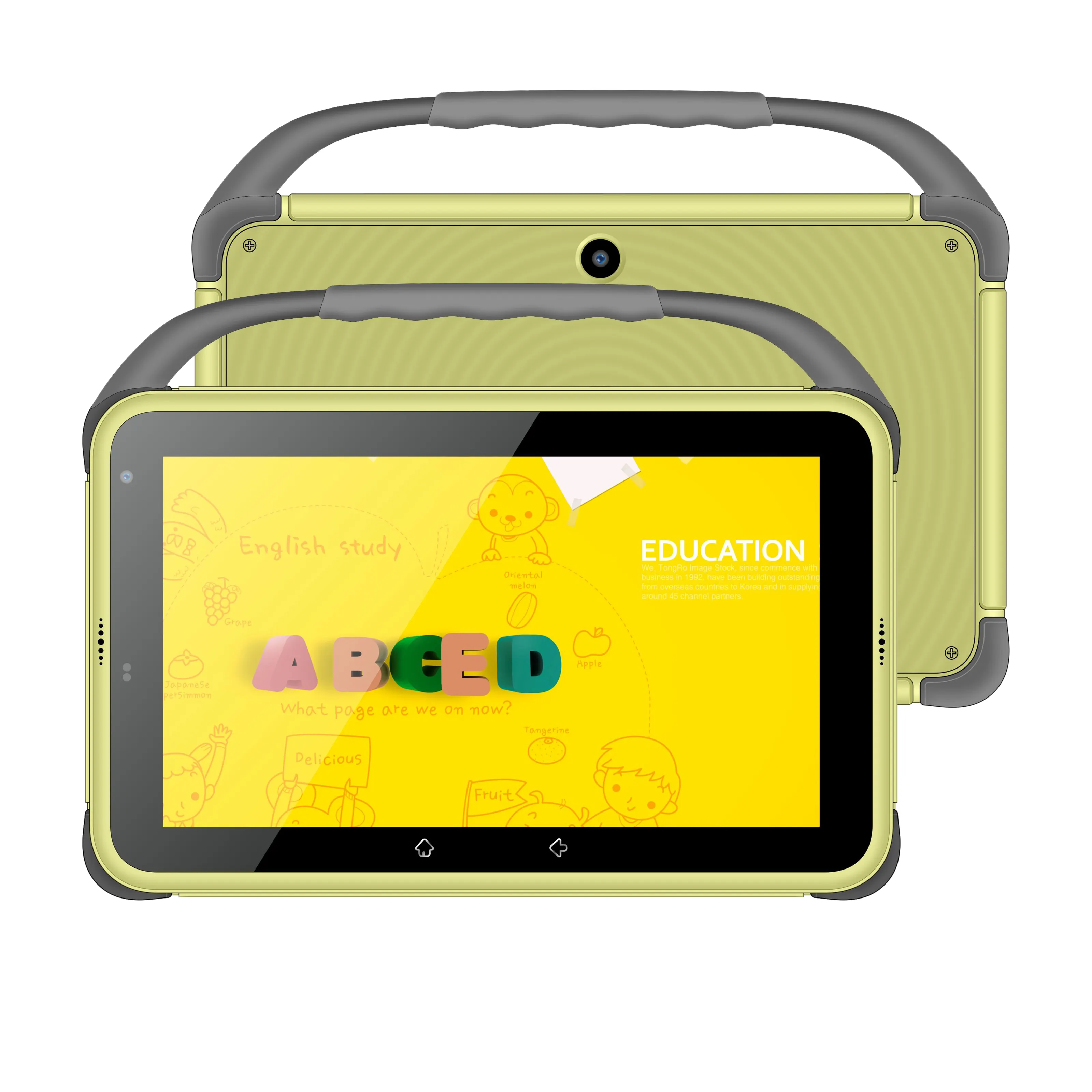Tablettes pour enfants 7 pouces android, tablette éducative pour enfants avec fente pour carte sim 4G 3G avec poignée de support, tablette design mignon pour enfants