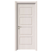 Portes intérieures en bois revêtues de mélamine/PVC/polymère pour maisons avec cadres
