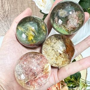 Esfera de Cristal Verde Fantasma Natural Pulida, Bola de Piedra Curativa para Decoración del Hogar, Suministro al por Mayor de Fábrica - Product Image 4