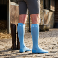 Chaussettes de sport personnalisées respirantes pour l'équitation, hautes jusqu'au genou, pour jeunes et adultes, idéales pour les clubs équestres