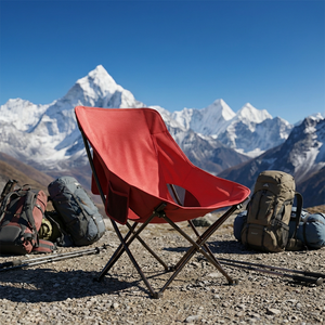 Chaise pliable légère en acier, respirante, écologique, avec sac de transport, mobilier d'extérieur, jardin, camping, plage, rangement portable - Product Image 1