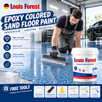 Peinture de sol époxy auto-nivelante écologique à sable coloré, couleur personnalisée, imitation marbre, revêtement de sol en béton, imperméable et résistant à l'usure