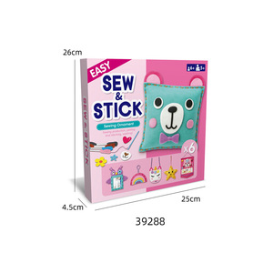 Children Felt Craft <b>Kit</b> Bear Plush Toy <b>DIY</b> 19x30.5x8cm For Teenagers Age 7-14 Years Old - Product Image 2