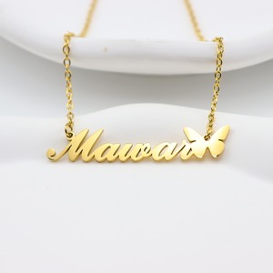 Collar de Cadena de Acero Inoxidable con Nombre Personalizado, Joyería Cubana para Hombre y Mujer, 1 Unidad - Product Image 3