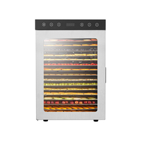 Déshydrateur alimentaire numérique 16 plateaux pour viande séchée, poisson et légumes, en acier inoxydable SUS304, 220V
