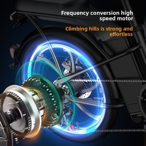 <span class=keywords><strong>Vélo</strong></span> <span class=keywords><strong>électrique</strong></span> pliable de 20 pouces avec moteur sans balais, batterie au lithium 48V, scooter <span class=keywords><strong>électrique</strong></span> portable - Product Image 4