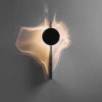 Applique murale LED de luxe de style design pour escalier ondulée en acier inoxydable aluminium rotatif pour hôtel chambre couloir pour salon