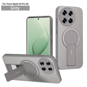 Funda Protectora para Teléfono con Textura de <span class=keywords><strong>Fibra</strong></span> de Carbono y Soporte Portátil Lichicase para Infinix Note Edge Hot 70, Funda Híbrida de TPU y PC - Product Image 5