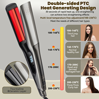 Lisseur à vapeur professionnel en céramique tourmaline pour salon, fer à lisser électrique à vapeur nano-ionique, plancha para cabello